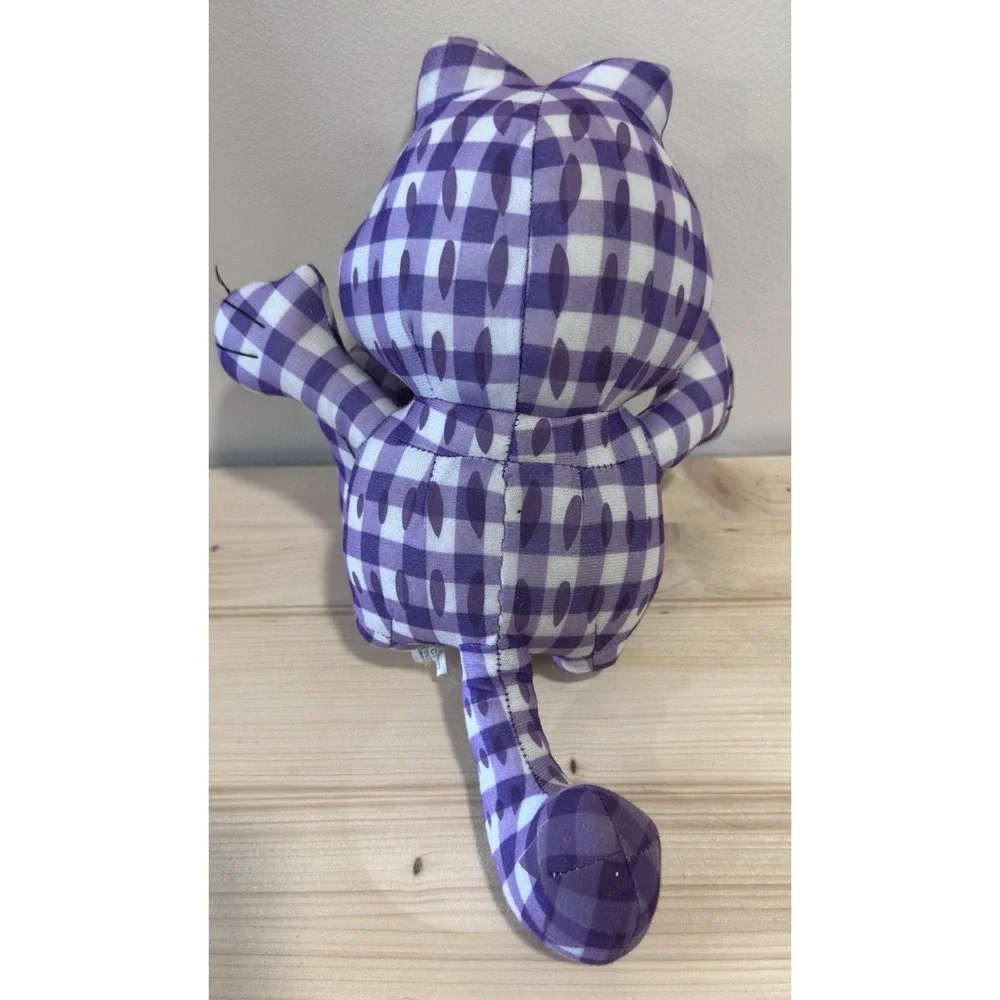 Garfield Purple Gingham Plush Toy Factory Checkered Cat Plush 2021